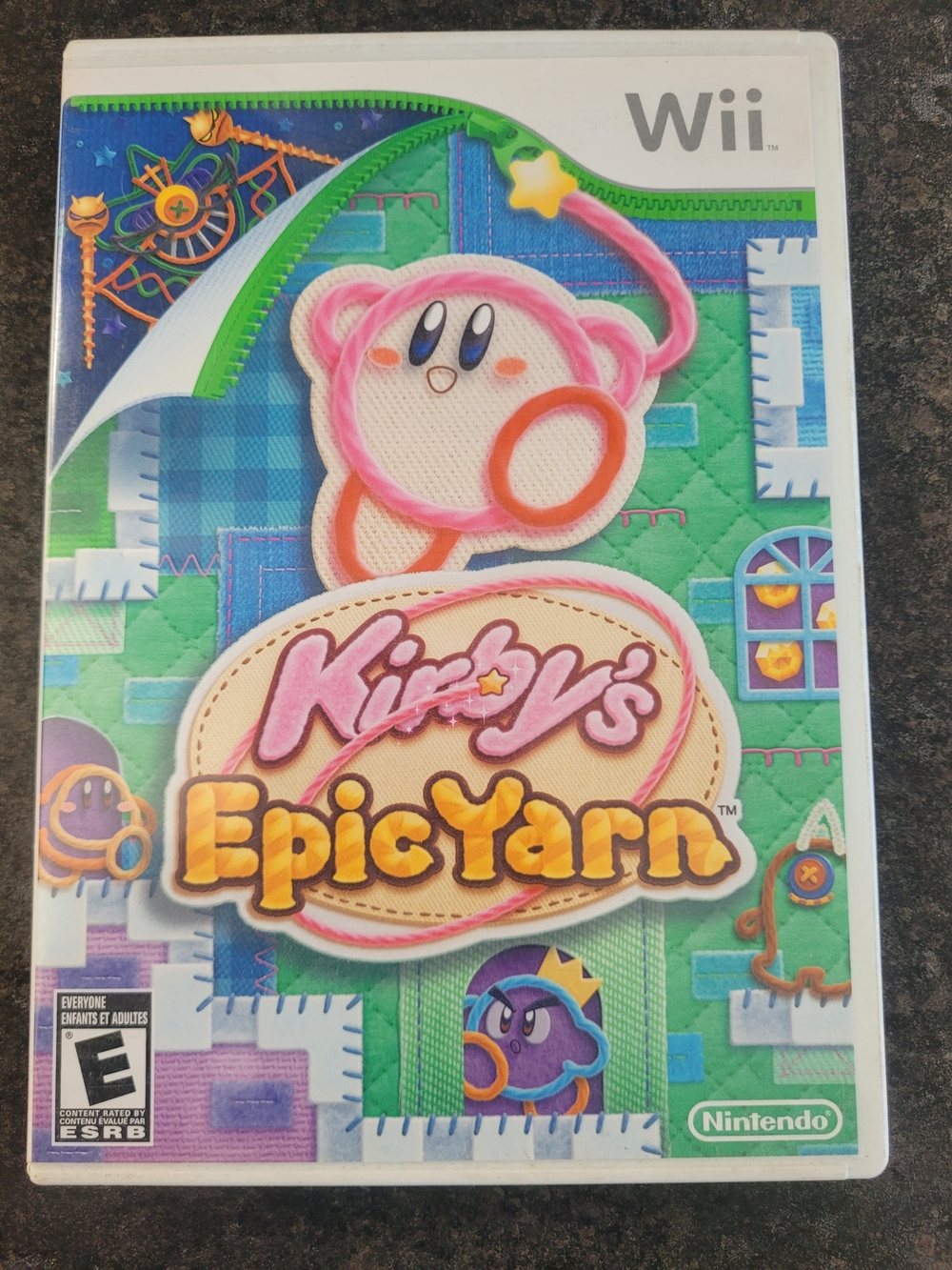 Nintendo Kirby's Epic Yarn Wii Game Complete With Manual